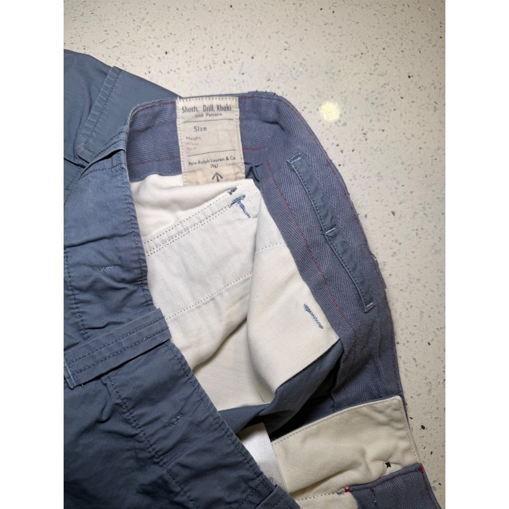 Polo Ralph Lauren Mens Cargo Shorts Blue Gray Utility Canvas Classic Fit Size 40 - Picture 7 of 7